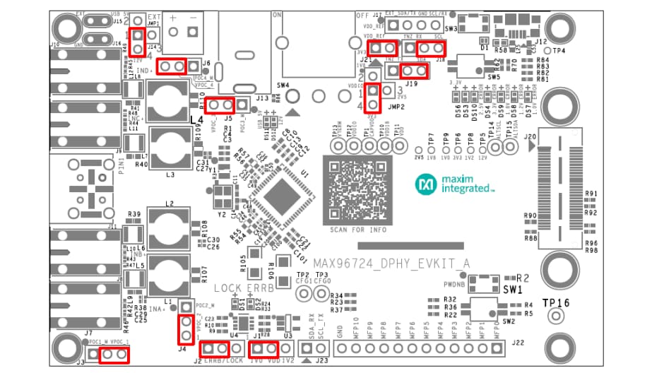 Schaltungsanordnung - Analog Devices / Maxim Integrated MAX96724/F/R Evaluierungskits